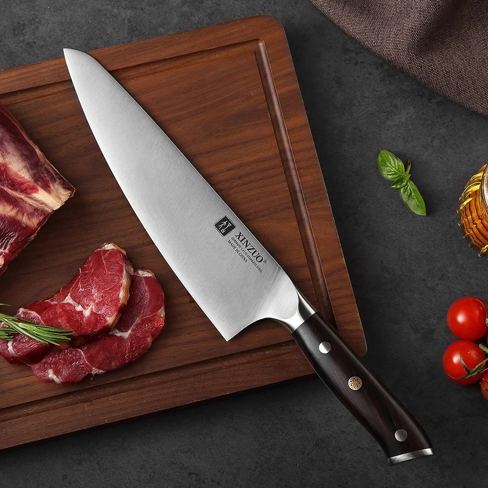 Faca de Chef Premium 8,3” Aço Inox 1.4116 com Cabo de Ébano - Forja Fogo&Faca