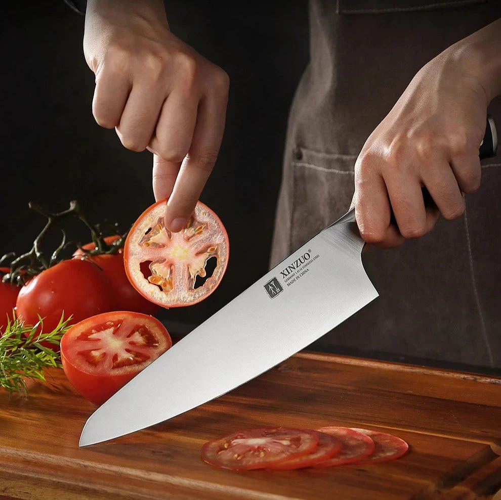 Faca de Chef Premium 8,3” Aço Inox 1.4116 com Cabo de Ébano - Forja Fogo&Faca